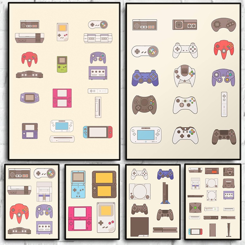 Handheld Gaming Console - Póster de Evolución de Videojuegos, Consolas