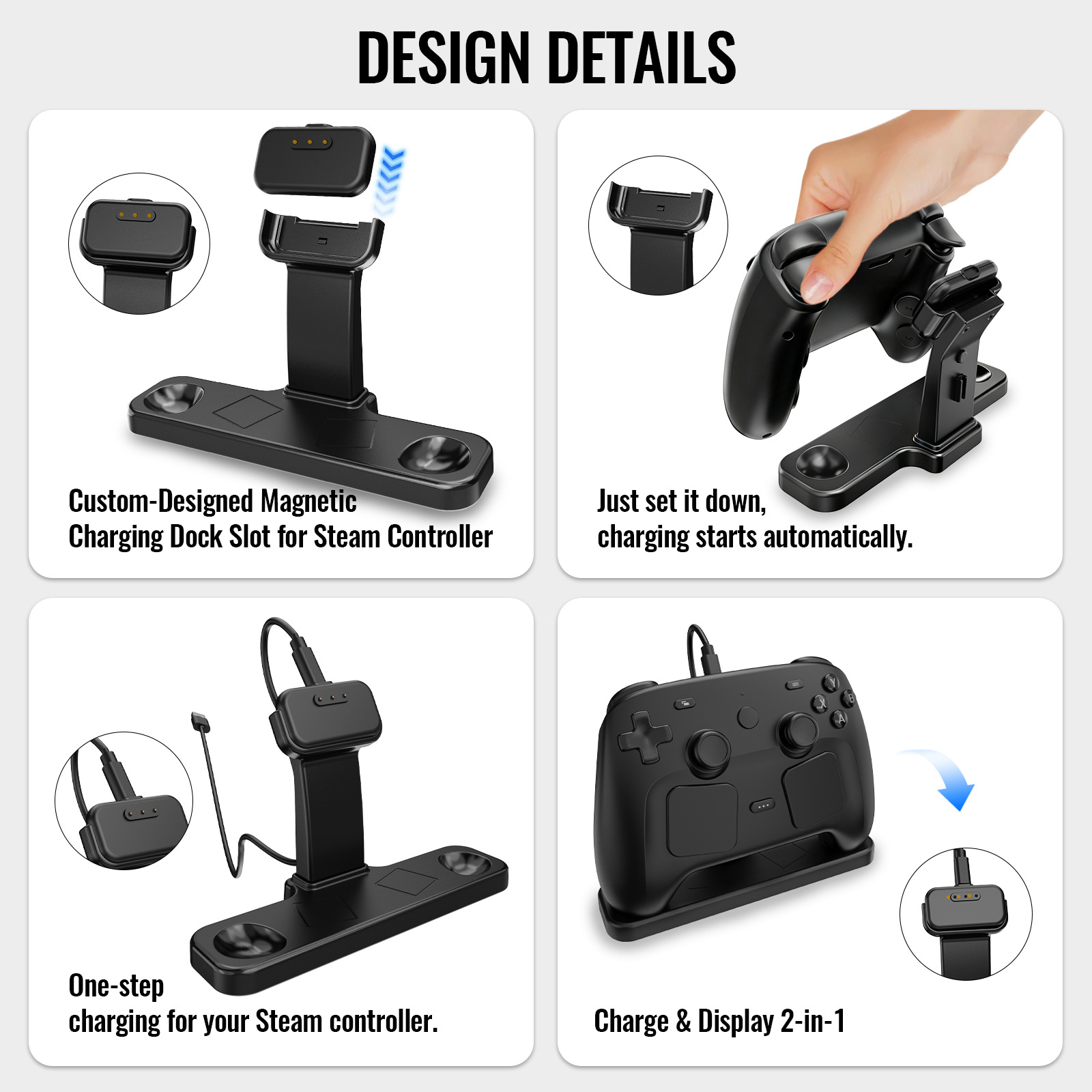 Nueva Base de Carga Magnética  - Controller Charging Dock reseña y precio